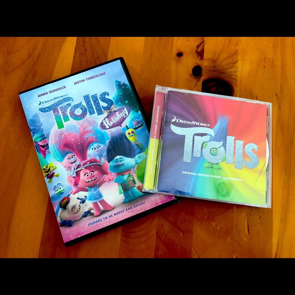 Trolls Holiday DVD and Original Trolls Soundtrack